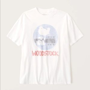 Oversized Boyfriend Woodstock Band Tee